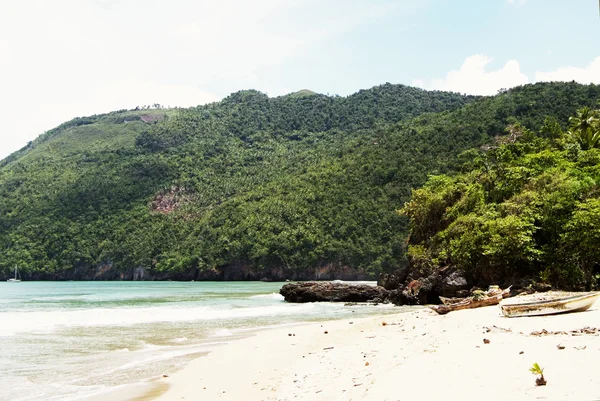 Tropical beach in Cayo Levantado, Dominican Republic. — Stock Photo, Image