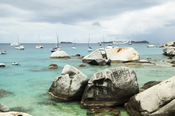 Híres a fürdő, a Virgin Gorda, Brit Virgin-szigetek — Stock Fotó