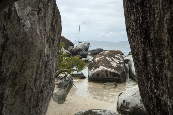 Híres a fürdő, a Virgin Gorda, Brit Virgin-szigetek — Stock Fotó