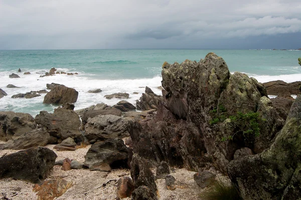海滩景观, 陶兰加市, 北岛, 新西兰. — 图库照片