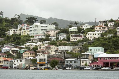 Island Grenada, St. George's, Karayip görünümünü.