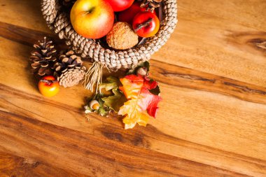 sonbahar dekorasyon ahşap tablo