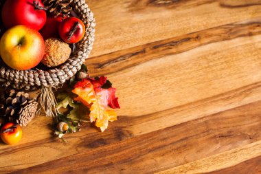 sonbahar dekorasyon ahşap tablo