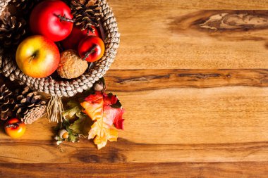 sonbahar dekorasyon ahşap tablo