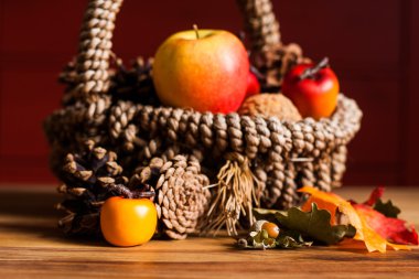 sonbahar dekorasyon ahşap tablo