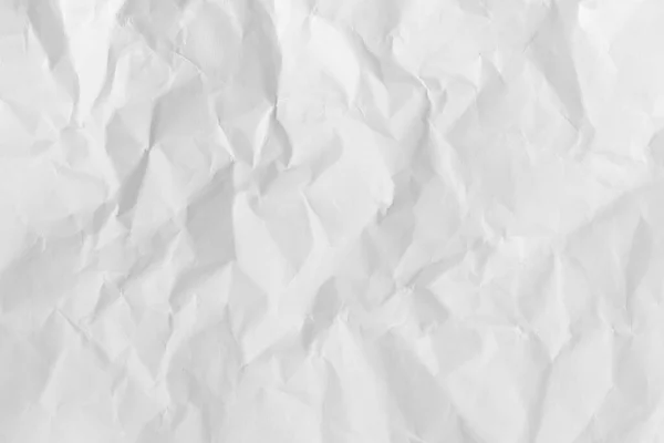 Tasarım sanatı için beyaz buruşmuş kağıt dokusu arkaplanı.