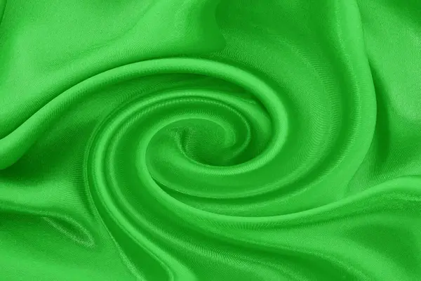 Zielona Tkanina Tekstura Tło Detal Jedwabiu Lub Lnu Wzór — Zdjęcie stockowe