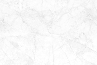 Tasarım sanat çalışmaları ve iç veya dış tasarım için kusursuz desenli yüksek çözünürlüklü beyaz mermer arkaplan.