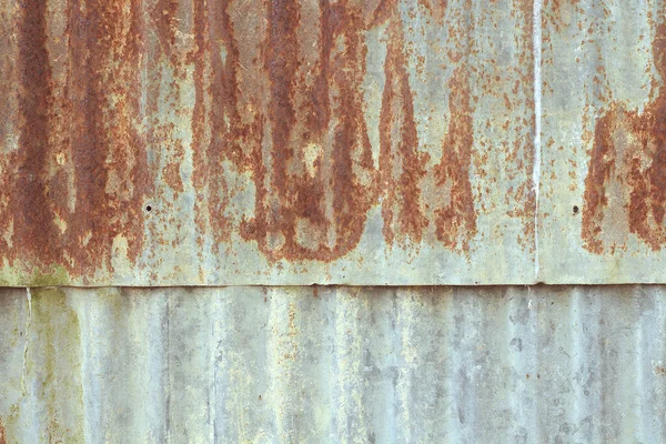 Textura Parede Cerca Vintage Zinco Antigo Para Fundo Padrão Enferrujado — Fotografia de Stock