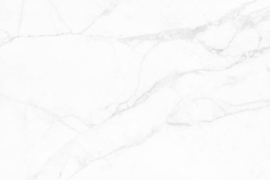 Tasarım sanat çalışmaları ve iç veya dış tasarım için kusursuz desenli yüksek çözünürlüklü beyaz mermer arkaplan.