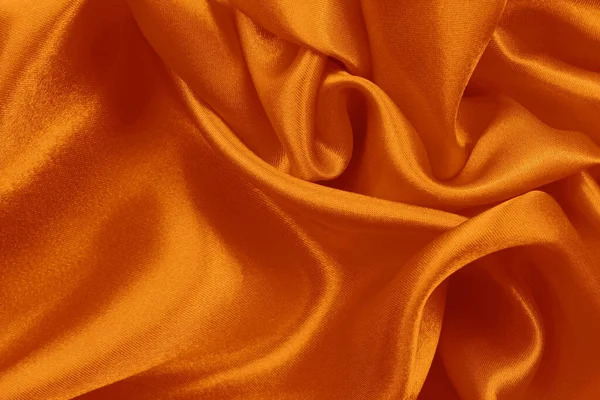 Πορτοκαλί Υφή Υφάσματος Φόντο Λεπτομέρεια Από Μετάξι Λινό Μοτίβο — Φωτογραφία Αρχείου