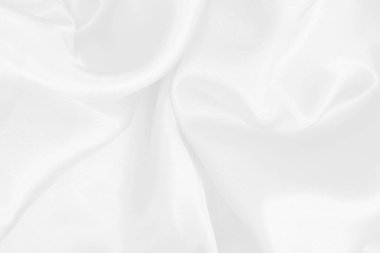 Beyaz kumaş dokusu arkaplanı, ipeğin veya keten deseninin ayrıntıları.