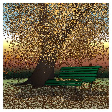 Sonbaharda bir ağacın altında