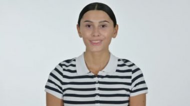 Genç Latin Kadın Dalgalanması, Beyaz Arkaplan