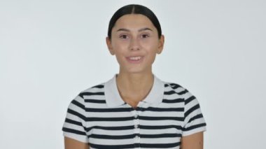 Genç Latin Kadın, Beyaz Arkaplan