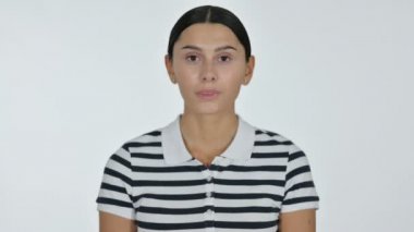 Ciddi Latin Kadın, Beyaz Arkaplan