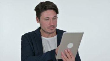 Tablet kullanımı: Orta Çağ İşadamı, Beyaz Arkaplan