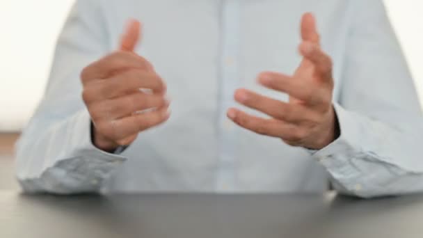 Ręka Gesture of African Man Uczucie niepokoju, Zły — Wideo stockowe