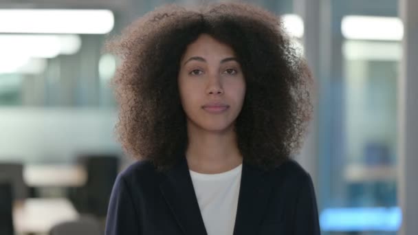 Portrait of African Businesswoman having Toothache, Cavity — Stock Video