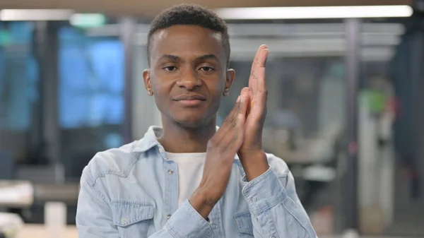 Portrait of African Man Clapping, Applauding