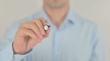 Çevrimiçi İnternet Dükkanı, Şeffaf Ekranda Yazan Adam