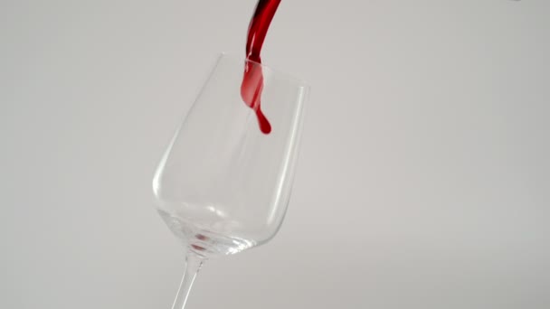 Slow Motion of Red Wine Splashing in Glass at 1000 fps — Video