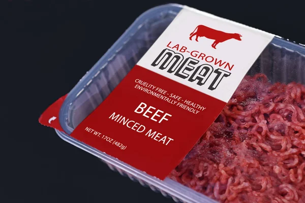 Laboratorieodlat Odlat Kött Koncept För Artificiell Vitro Cellodling Köttproduktion Med — Stockfoto