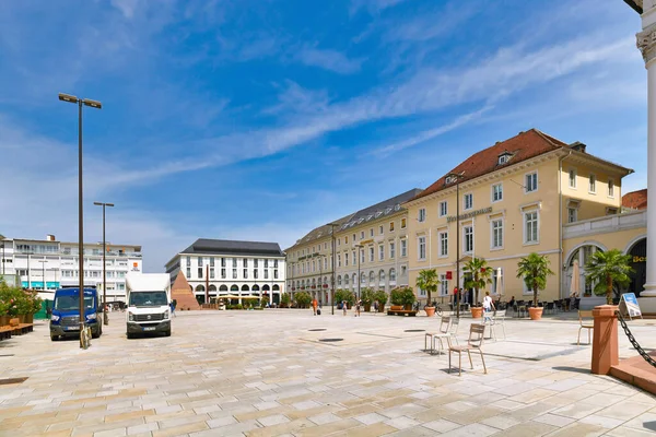 Καρλσρούη Γερμανία Αύγουστος 2021 Πλατεία Αγοράς Στο Κέντρο Της Πόλης — Φωτογραφία Αρχείου