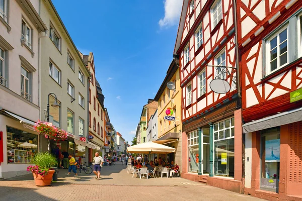 Bensheim Alemanha Agosto 2021 Velho Centro Histórico Cidade Dia Ensolarado — Fotografia de Stock