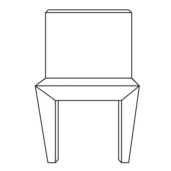 Náčrt perokresba židle izolované — Stockový vektor