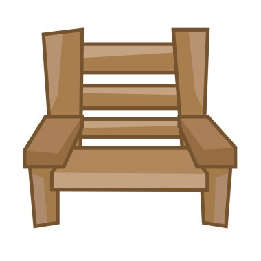 ahşap sandalye izole illüstrasyon
