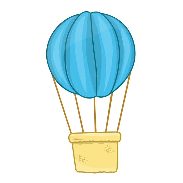 Varm luft ballong isolerade illustration — Stock vektor