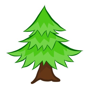 Noel ağacı izole illüstrasyon