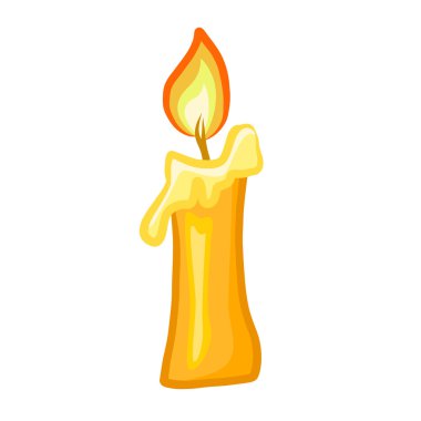 İzole mum illüstrasyon