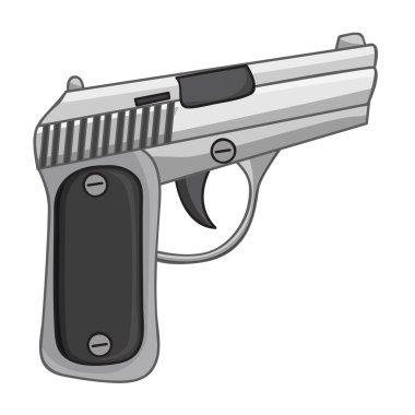 izole silah illüstrasyon