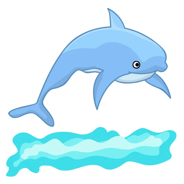 Dolfijn geïsoleerd illustratie — Stockvector