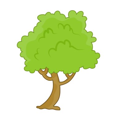 illüstrasyon izole ağaç