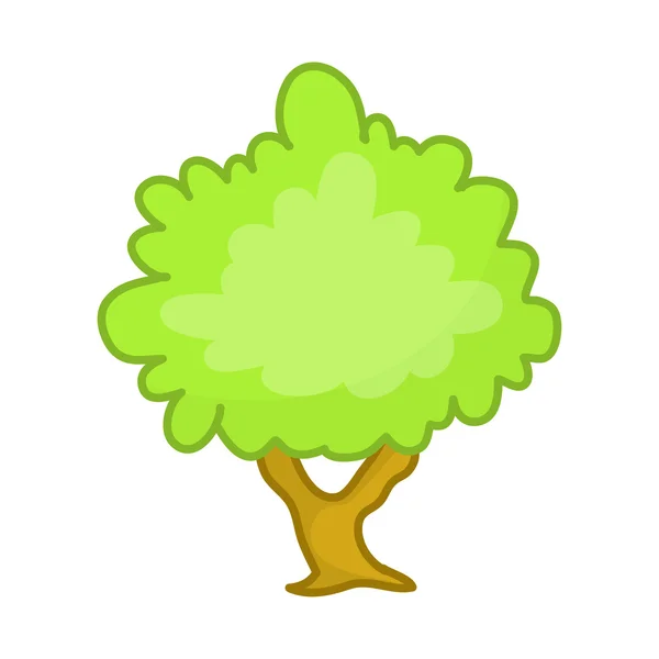 Ilustración aislada del árbol — Vector de stock