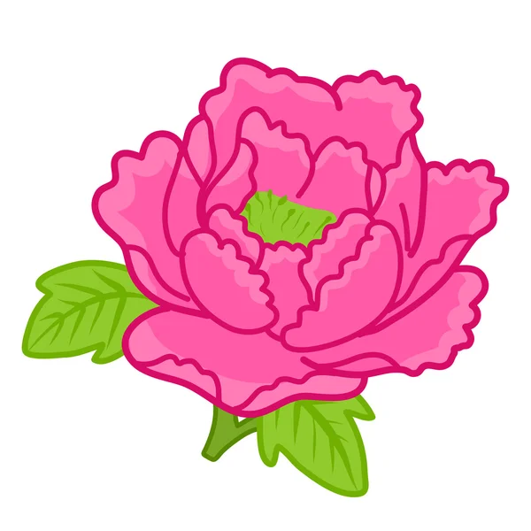 Roze bloem geïsoleerde illustratie — Stockvector