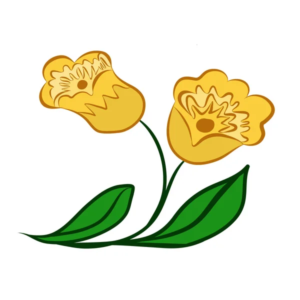 Bloem geïsoleerd illustratie — Stockvector