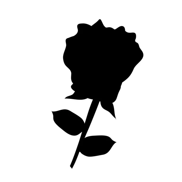 Silhouette rosa illustrazione isolata — Vettoriale Stock