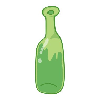 Boş şişe izole illüstrasyon