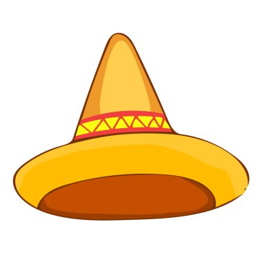 Sombrero hasır şapka izole illüstrasyon