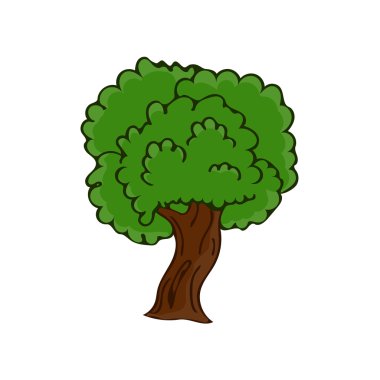 illüstrasyon izole ağaç