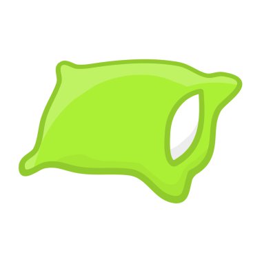 Yeşil yastık izole illüstrasyon