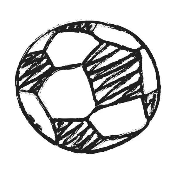Handzeichnen Fußball-Ball isolierte Illustration — Stockvektor