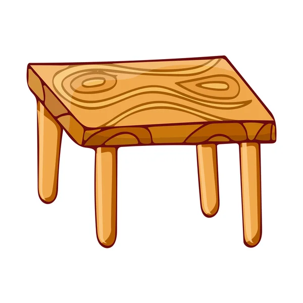 Tavola di legno isolato illustrazione — Vettoriale Stock
