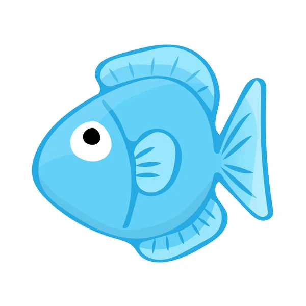 Mignon poisson isolé illustration — Image vectorielle