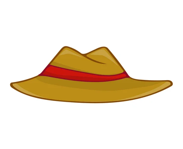 Sombrero ilustración aislada — Vector de stock