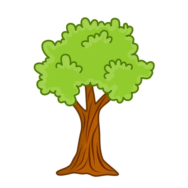 Ilustración aislada del árbol — Vector de stock